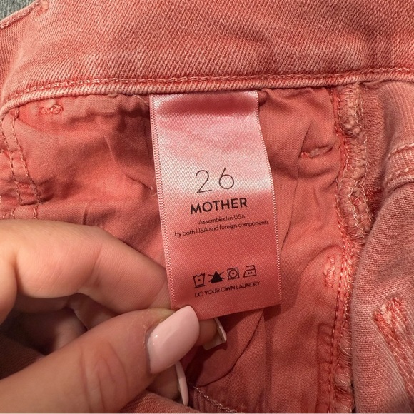 Mother The Hustler Ankle Fray Second Chance in Coral 26 - Picture 6 of 8